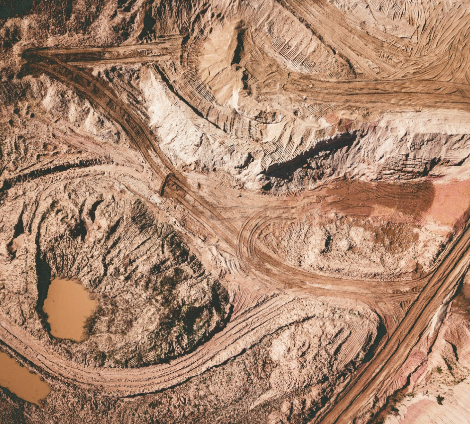 Gold mine overhead shot
